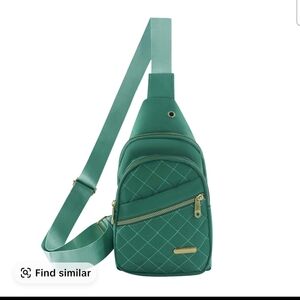 Green Quilted Women's Sling Bag/ Big SALE ON UNTIL 3/20/2026